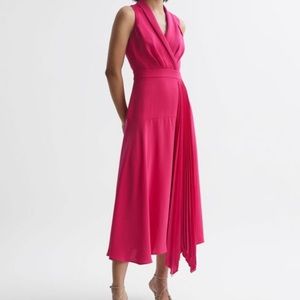 COPY - THE PINK CLAIRE MIDI DRESS IS METICULOUSLY TAILORED